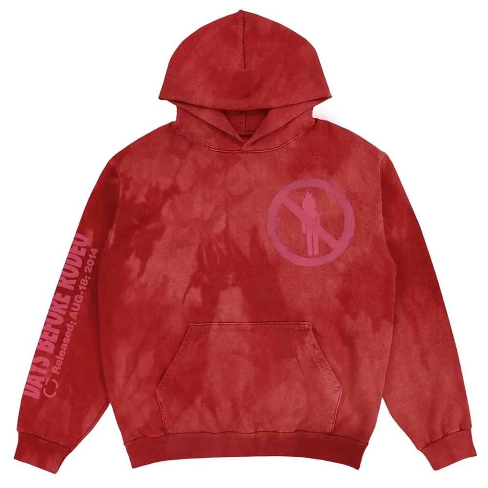 DAYS BEFORE RODEO 10 YEAR ANNIVERSARY RED HOODIE - TRAVIS SCOTT (RARE)